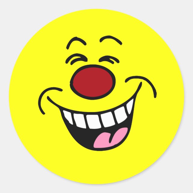 Mocking Face Classic Round Sticker (Front)