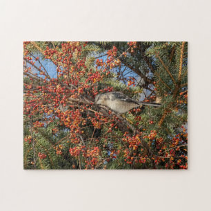 Mockingbird And Virginia Creeper Jigsaw Puzzle