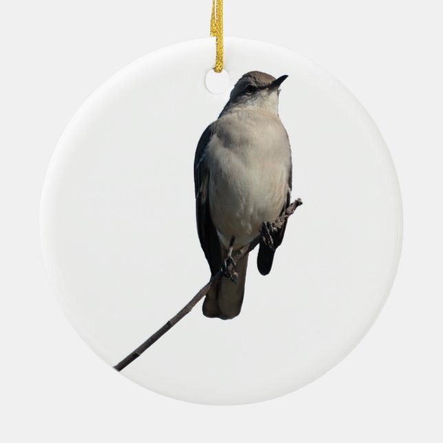 Mockingbird Ceramic Ornament (Back)