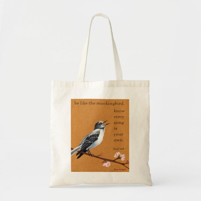 Mockingbird "Know every song is your own." tote Bag (Front)