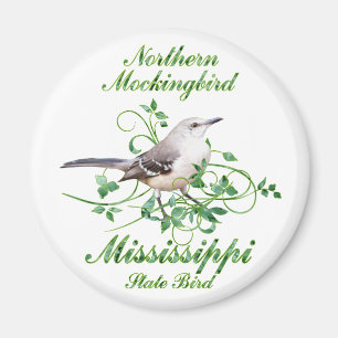 Mockingbird Mississippi State Bird Magnet