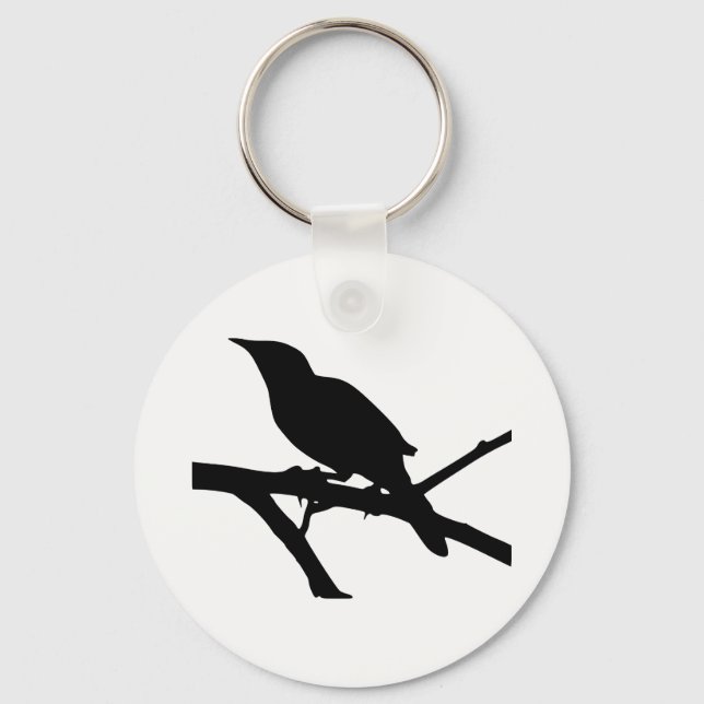 Mockingbird Silhouette Keychain (Front)