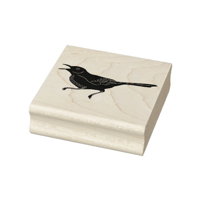 Mockingbird Simple Illustration Rubber Stamp (Stamp)