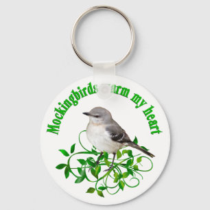 Mockingbirds warm my Heart Keychain