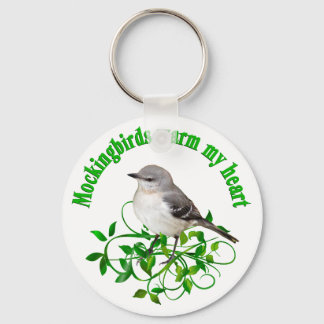 Mockingbirds warm my Heart Keychain