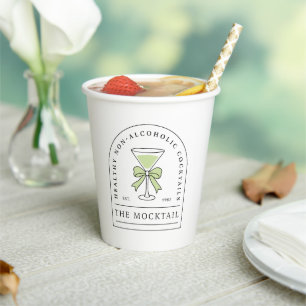 Mocktail non alcoholic drink alcohol free cocktail paper cups