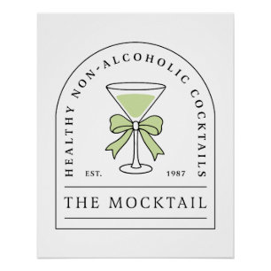 Mocktail non alcoholic drink alcohol free cocktail poster