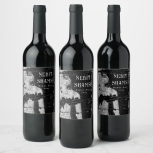 Mockup Ancient Egypt Custom Gray Wine Labels