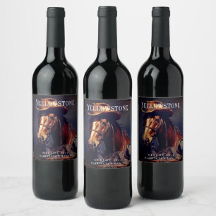 Mockup Horse and Western Hats Custom Wine Labels
