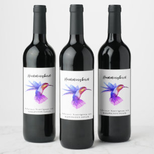 Mockup Hummingbird Étiquettes de vin personnalisés