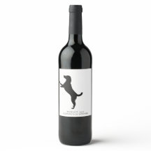 Mockup Minimalist Dog Lover Custom Wine Labels