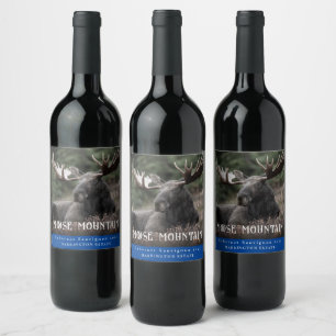 Mockup Moose Mountain Étiquettes de vin personnali