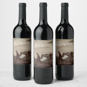 Mockup Ranch, Horse, Sunset Custom Wine Labels