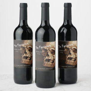 Mockup Skull Skeleton Custom Wine Étiquettes