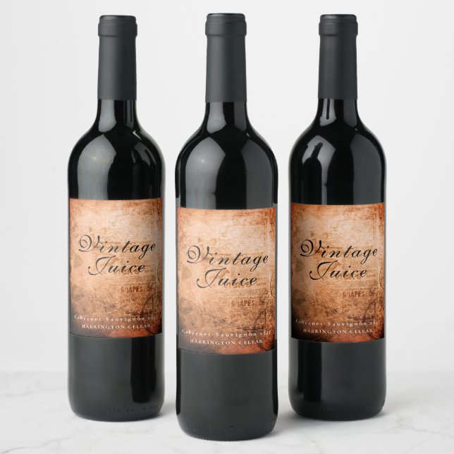 Mockup Vintage Old  Custom Wine Labels (Bottles)