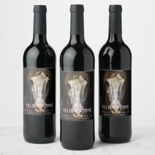 Mockup Wild Horse Western Custom Wine Labels