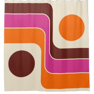 Mod 1970s Retro Style Geometric Design
