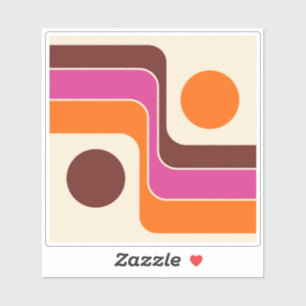 Mod 1970s Retro Style Geometric Design