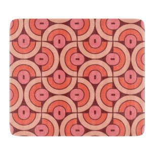 Mod 1970s Retro Style Geometric Design Cutting Board