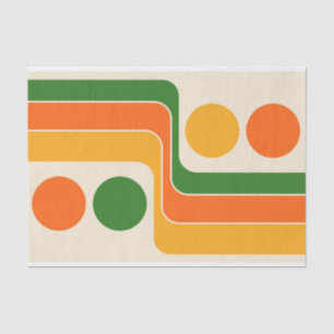 Mod 1970s Retro Style Geometric Design Tissue Paper
