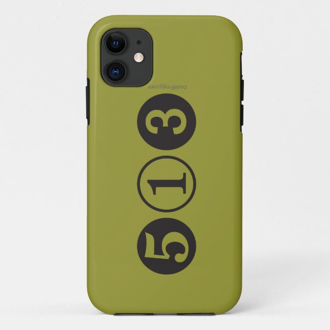 Mod 513 Area Code iPhone 5 Case (Mustard) (Back)
