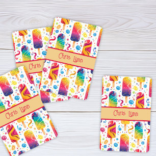 Mod Abstract Summer Frozen Treat Theme Playing Cards