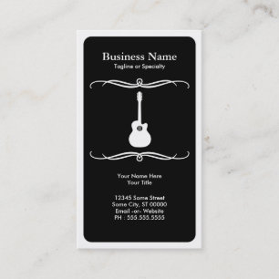 mod acoustic guitar business card