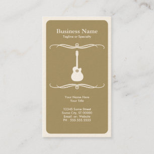 mod acoustic guitar business card