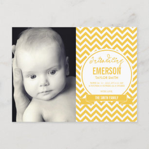Mod Baby Birth Announcement - Sunshine Postcard