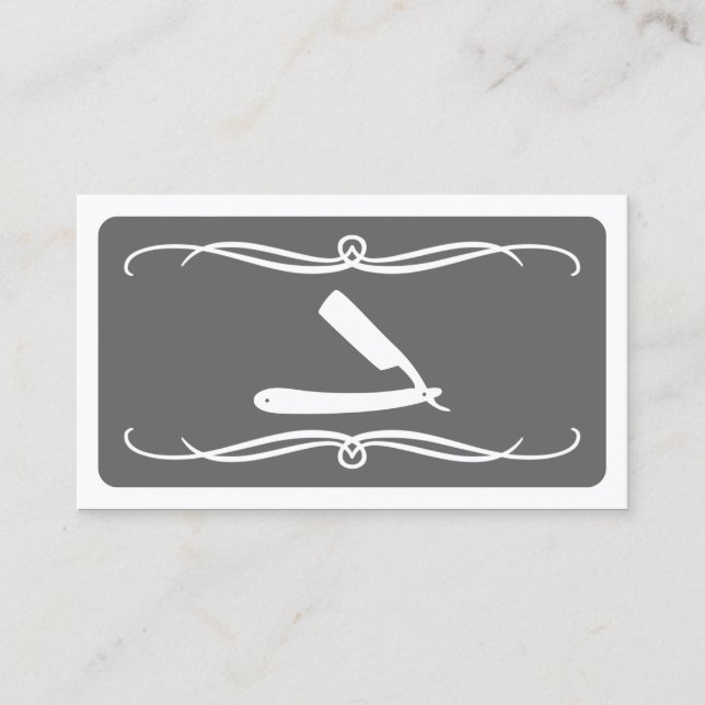 mod barber (colour customizable) business card (Front)