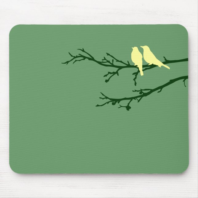 mod birds mouse pad (Front)