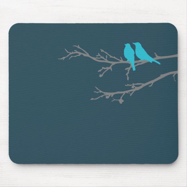 mod birds mouse pad (Front)