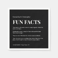 Mod Black and white Custom fun fact list Wedding 