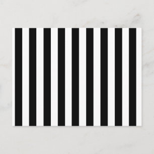Mod Black and White Stripes Pattern Postcard