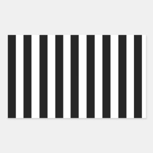 Mod Black and White Stripes Pattern Sticker