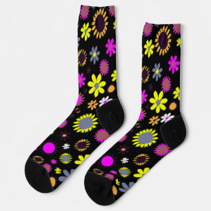 Mod Black Floral Socks