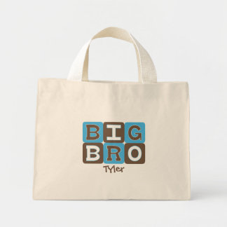 MOD Blocks Big Bro - Blue & Brown Personalized Mini Tote Bag