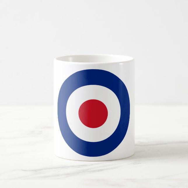 MOD Blue Red and White Coffee Mug | MOD Gifts (Center)