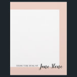 Mod Blush Border Letterhead<br><div class="desc">Be the Boss Lady you are with these fun modern papers! Background colours and fonts are customizable.</div>