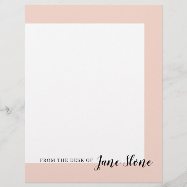 Mod Blush Border Letterhead (Front)