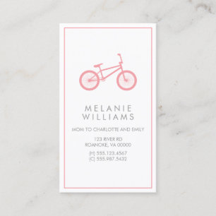 Mod Blush Pink Bicycle Calling Card