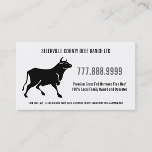 Mod Bold Beef Cattle Ranch Business Card