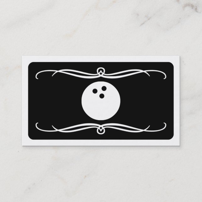 mod bowling (colour customizable) business card (Front)