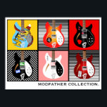 Mod Brit Pop Art electric guitar collection Poster<br><div class="desc">Mod Brit Pop Art electric guitar collection Poster</div>