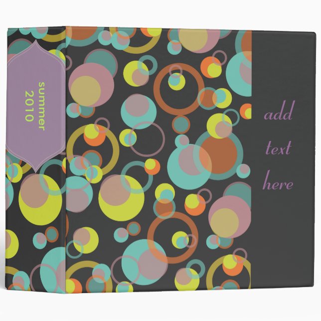 Mod bubbles binders, customizable background binder (Front/Spine)