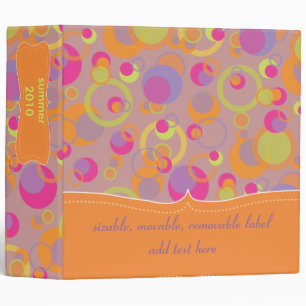 Mod bubbles binders, customizable background binder