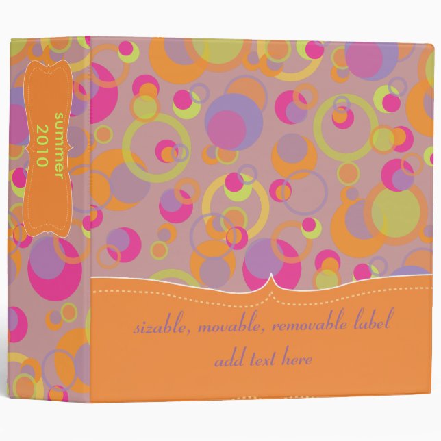 Mod bubbles binders, customizable background binder (Front/Spine)