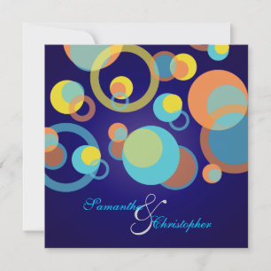 Mod bubbles/contemporary Invitations/DIY colour Invitation