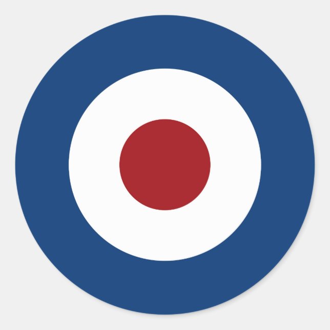 Mod Bullseye Archery Target Classic Round Sticker (Front)