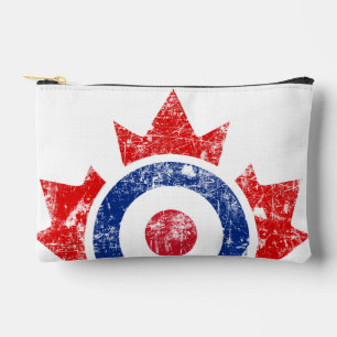 Mod Canada Curling Hockey Target Grunge Ice Accessory Pouch